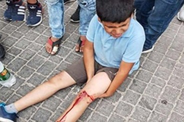 زیر گرفتن چهار کودک فلسطینی توسط یک صهیونیست
